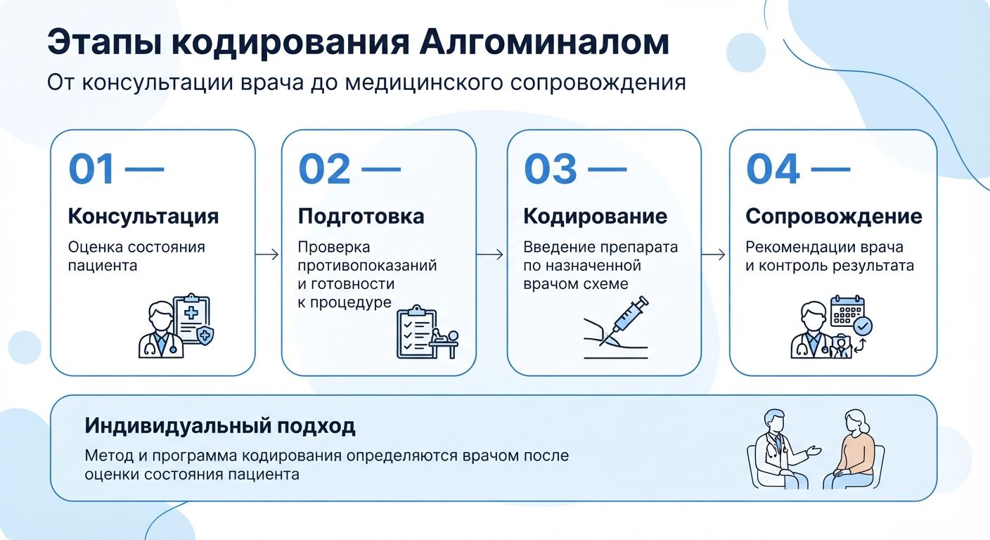 Кодирование препаратом «Алгоминал» в Закаменске инфографика